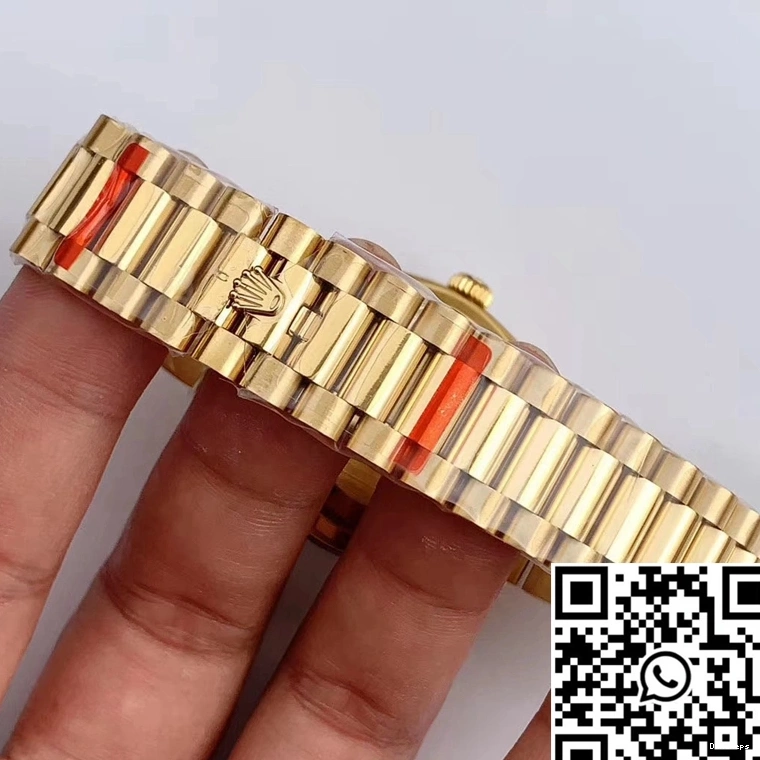 White Factory Day-Date Rolex Roman Time Scale M128238 EW Dial 0123